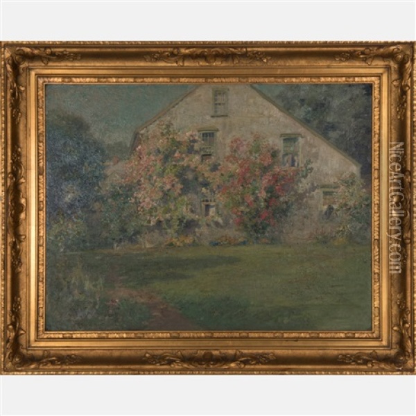 Landscape With House Oil Painting - Edmund Henry Garrett