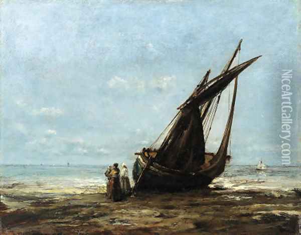 On the shore Oil Painting - Antoine Vollon