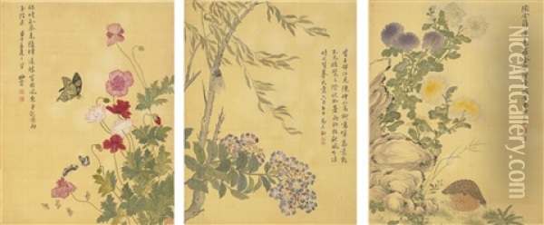 Flower And Birds (album W/12 Works) Oil Painting -  Ma Yuanyu