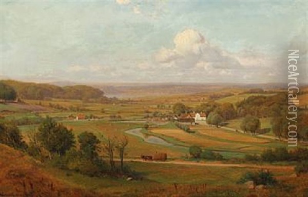 View Of Landscape Oil Painting - Nordahl (Peter Frederik N.) Grove