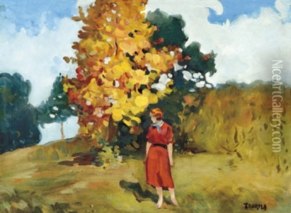 Autumn In Baia-mare Oil Painting - Janos Thorma