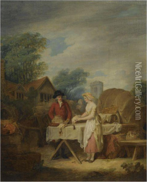 The Village Fair Oil Painting - Francis Wheatley