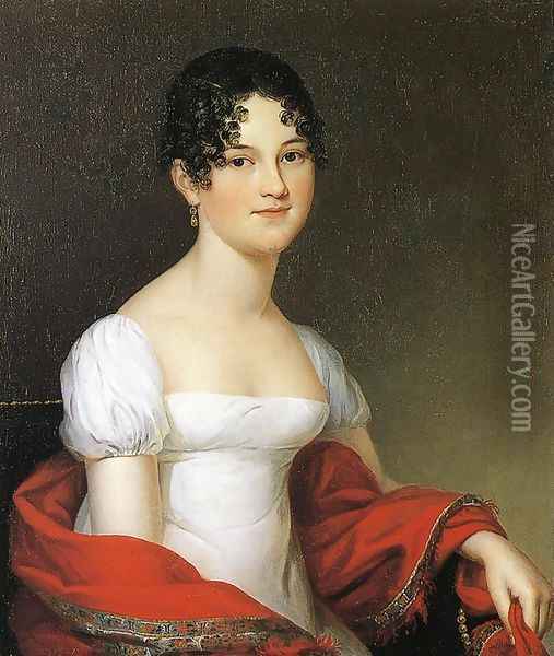 Anna Sophia Alexander Robertson (Mrs. William Heberton) Oil Painting - James Peale