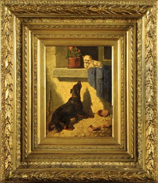 Le Chien Mendiant Oil Painting - Vincent de Vos