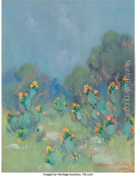 Cactus Blossoms Oil Painting - Dawson Dawson-Watson