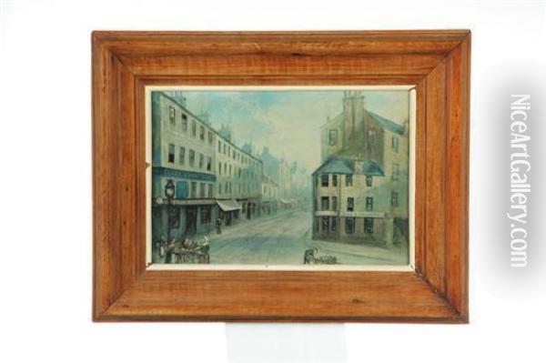 Old Glasgow Oil Painting - S. Henry