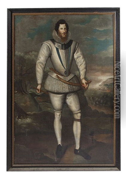 Portrait Of Robert Devereux, 2nd Earl Of Essex Oil Painting - Marcus Gerards the Elder