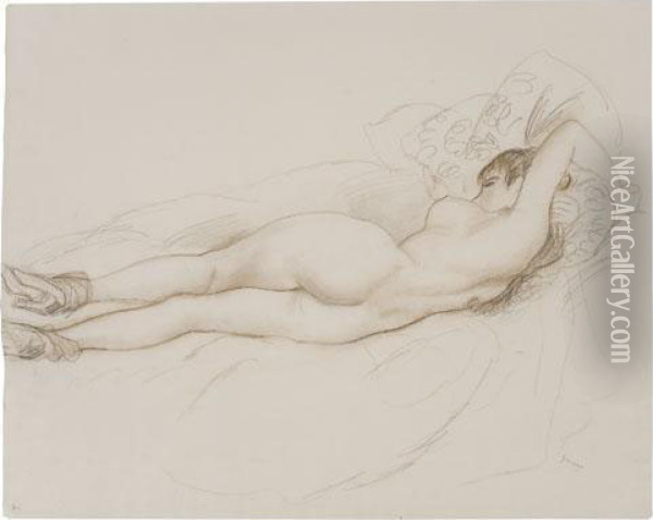 Reclining Nude Oil Painting - Emil Ganso
