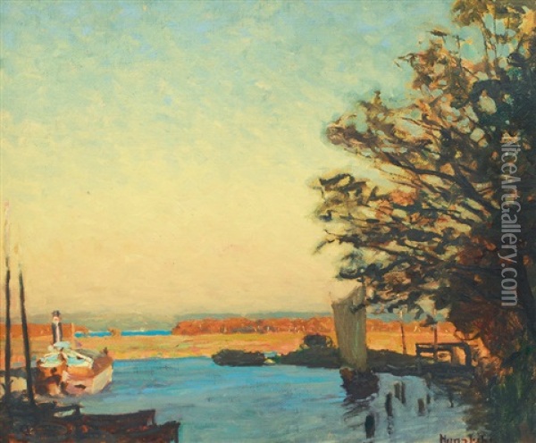 At The River Elde Near Plau Oil Painting - Hans Licht