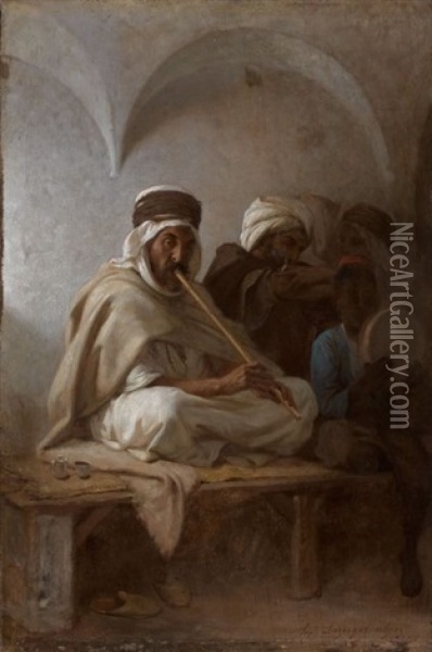 Cefe Maure, Alger Oil Painting - Jean Raymond Hippolyte Lazerges