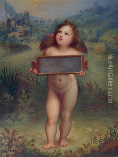 Putto Oil Painting - Ernst-Gotthilf Bosse