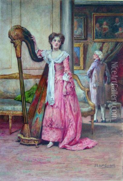 Out Of Tune Oil Painting - John Edward Goodall