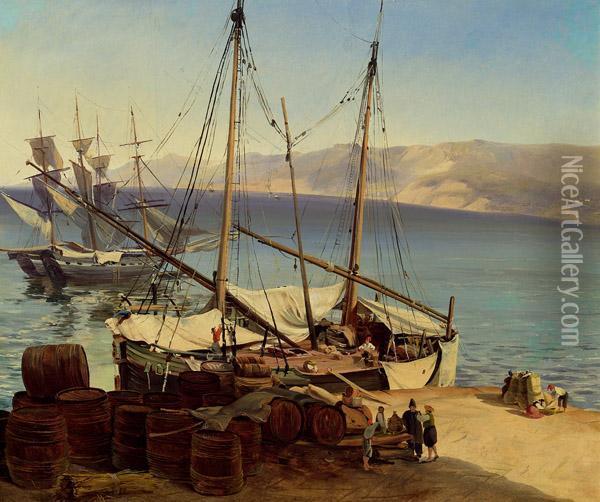 Ansicht Bei Neapel Oil Painting - Karl Michael Geyling