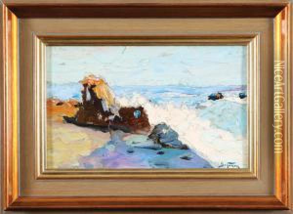 Skaliste Wybrzeze Oil Painting - Adolf, Abraham Behrman