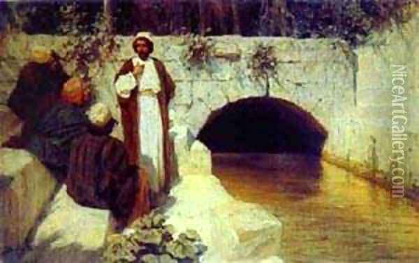What People Think About Me From The Series The Life Of Christ 1900 Oil Painting - Vasily Polenov