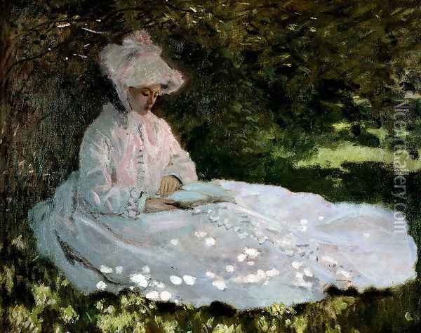 A Woman Reading Oil Painting - Claude Oscar Monet