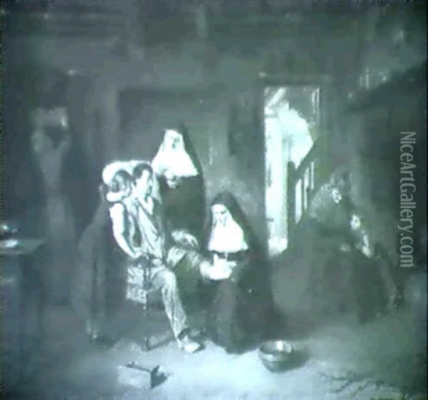 Sisters Of Mercy Oil Painting - Paul Seignac