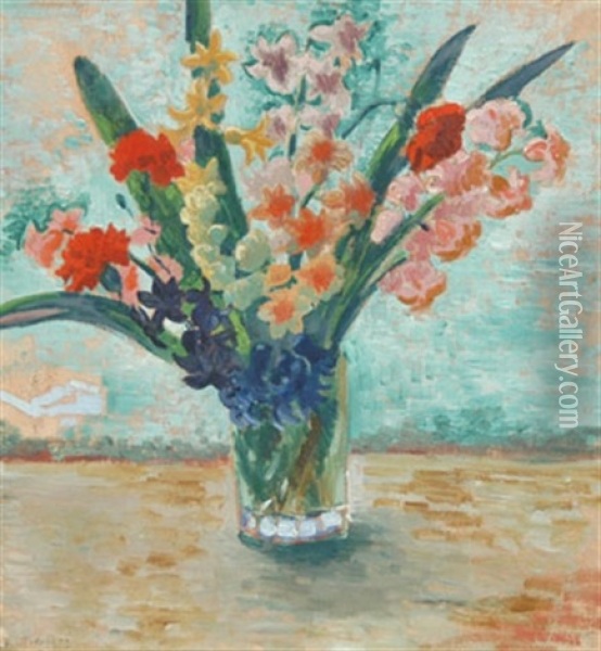 Fleurs Oil Painting - Rene Piot