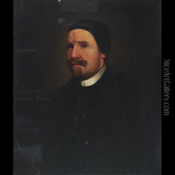 Portrait Of Professor John Antonides Van Der Linden Oil Painting - Cornelius Jonson