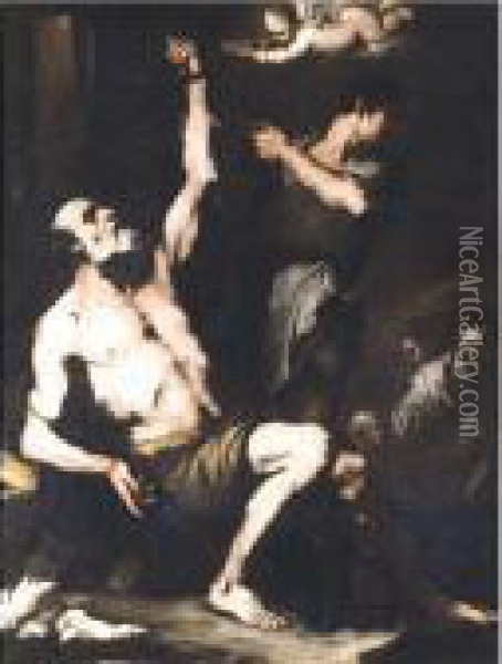 The Martyrdom Of St Bartholomew Oil Painting - Luca Giordano