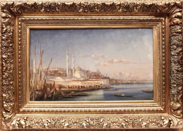 Istanbul Oil Painting - Etienne Raffort