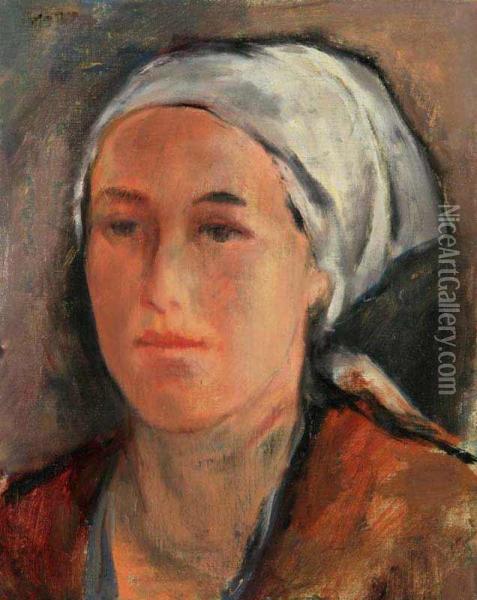 A Portrait Of A Girl Oil Painting - Otto Kopp