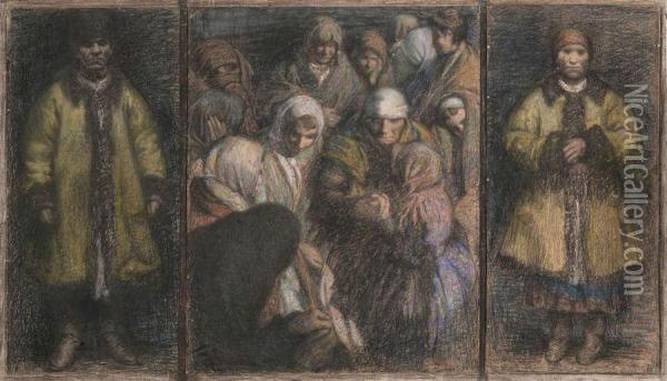 'les Emigrants' Oil Painting - Victor Hageman