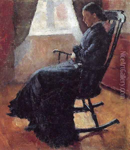 Aunt Karen in the Rocking Chair Oil Painting - Edvard Munch