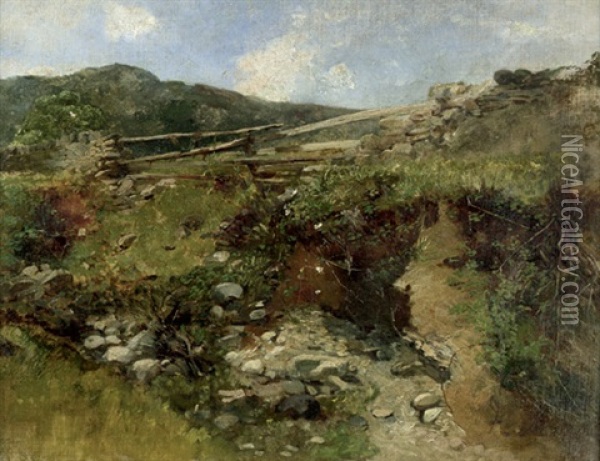 Landschaft Im Mittelgebirge Mit Sandigem Abhang Oil Painting - Carl Wilhelm Mueller