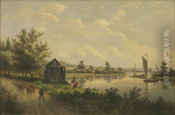 Little Ferry, N.j.. Oil Painting - Benedikt Franz Hess