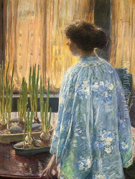 The Table Garden Oil Painting - Frederick Childe Hassam