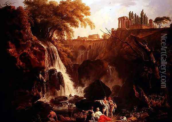 Falls of Tivoli Oil Painting - Claude-joseph Vernet