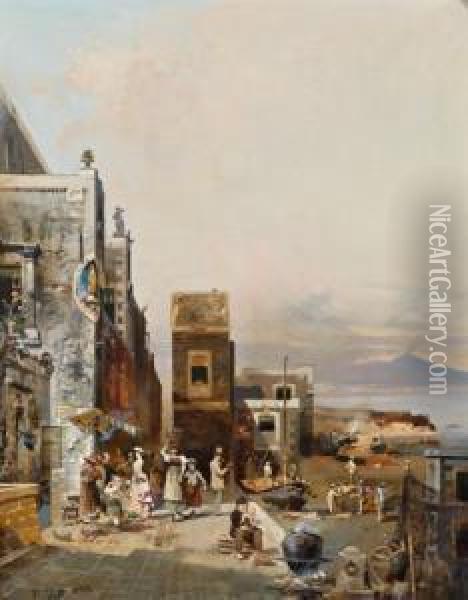 Motivo Di Napoli Oil Painting - Robert Alott