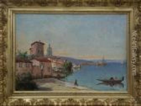 Port Italien Oil Painting - Gustave Mascart