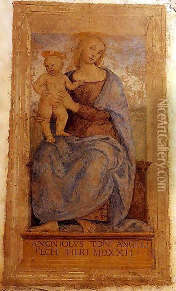 Madonna and Child 3 Oil Painting - Pietro Vannucci Perugino