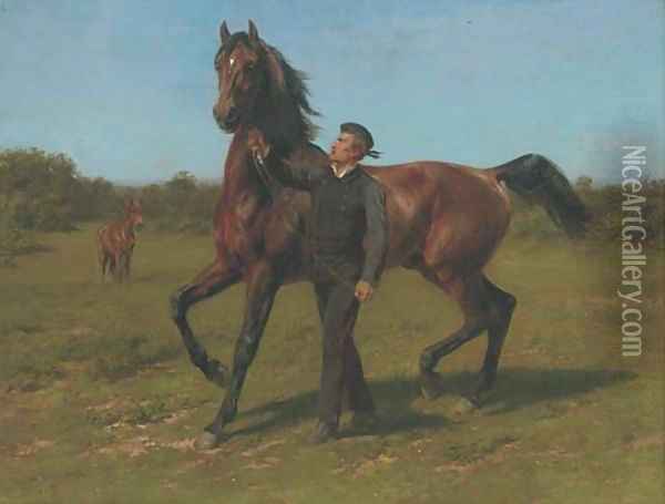 The racehorse Oil Painting - Rosa Bonheur