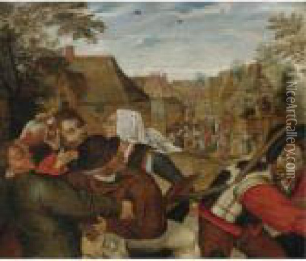 The Peasants' Brawl Oil Painting - Pieter The Younger Brueghel