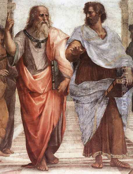 The School of Athens [detail: 1] Oil Painting - Raphael