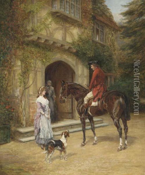 The Squire Oil Painting - Heywood Hardy