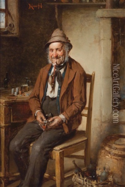 Ein Wohlverdienter Lohn Oil Painting - Hermann Kern