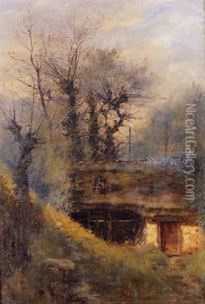 La Maison Dans La Foret Oil Painting - Charles Alexandre Bertier