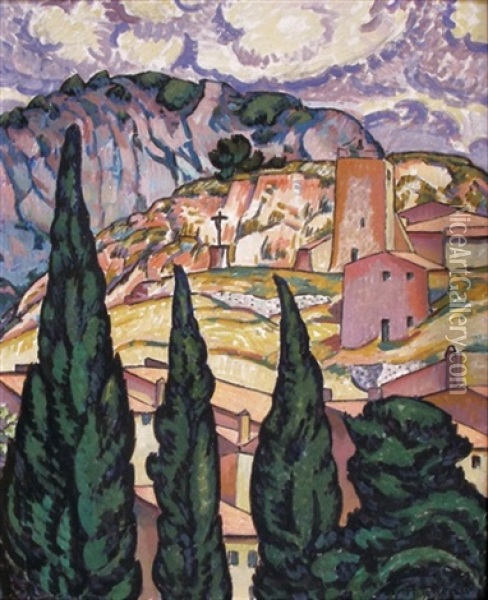 Paysage De Provence Oil Painting - Alcide-Marie le Beau