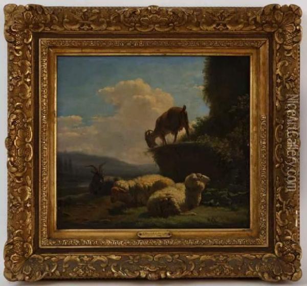 Moutons Aupaturage Oil Painting - Balthasar Paul Ommeganck