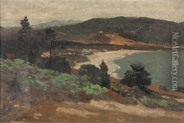 Cove And Landscape Oil Painting - William Ritschel