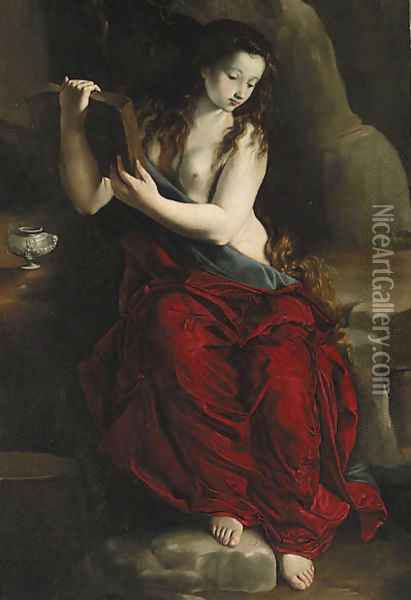 The Penitent Magdalen in the Desert Oil Painting - Juan Bautista Maino