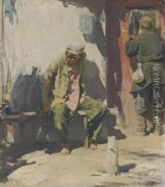 Beggars Oil Painting - Abram Efimovich Arkhipov