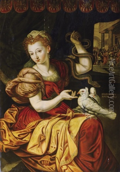 Allegorie De L'apostolat Oil Painting - Marten de Vos
