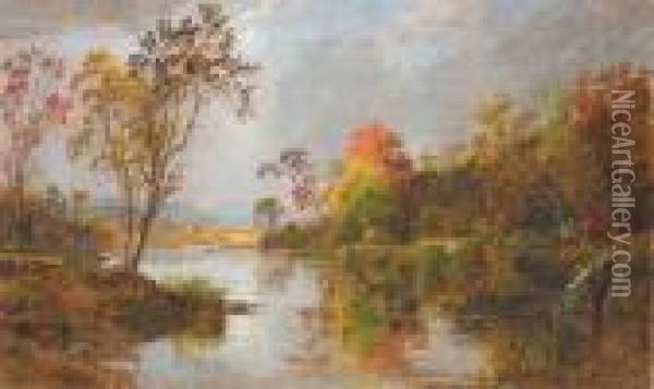 An Autumn Morning Oil Painting - Jasper Francis Cropsey