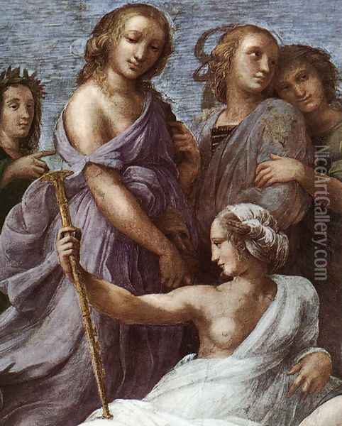 The Parnassus [detail: 1] Oil Painting - Raphael