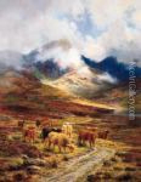 Hills Of Ross-shire Oil Painting - Louis Bosworth Hurt
